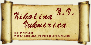 Nikolina Vukmirica vizit kartica
